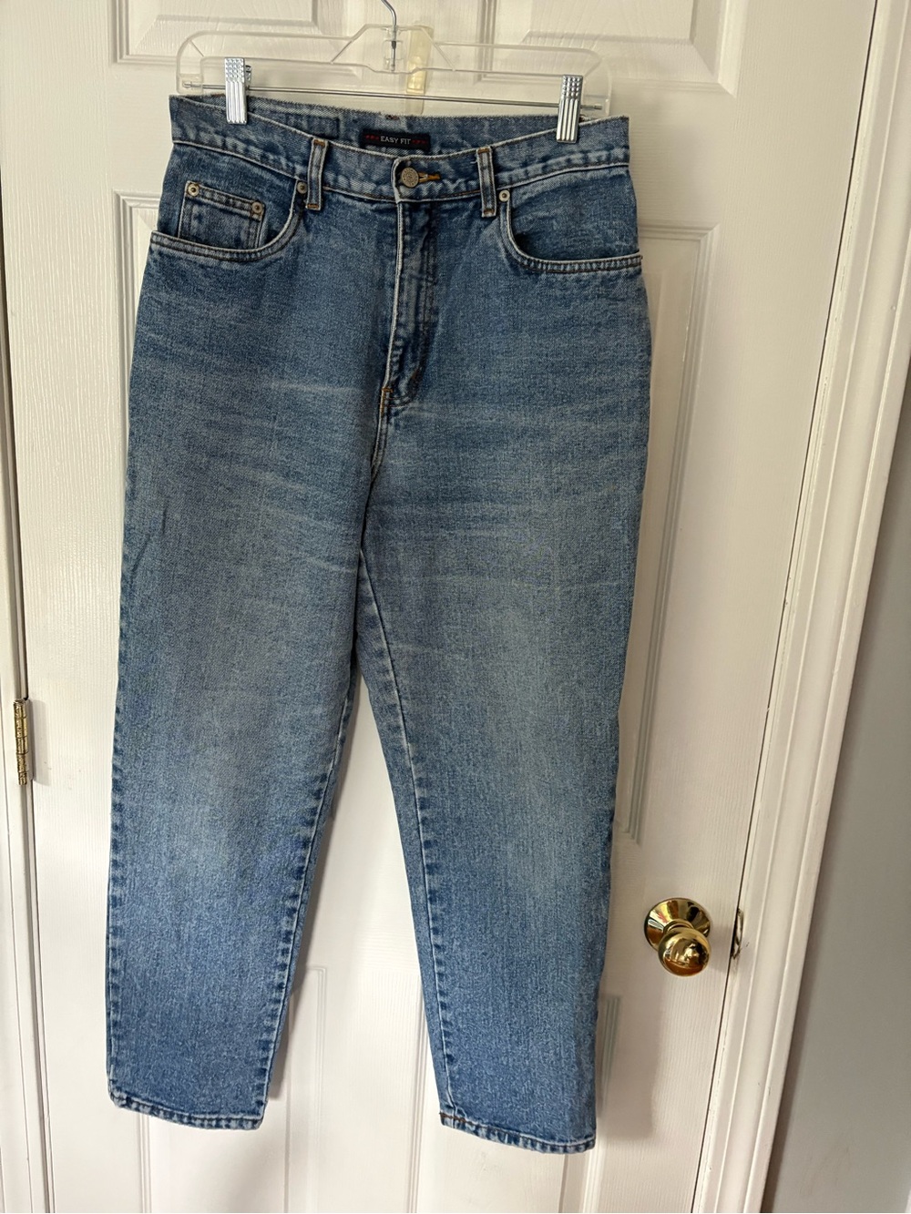bill blass High-Rise Straight Leg Blue Jeans